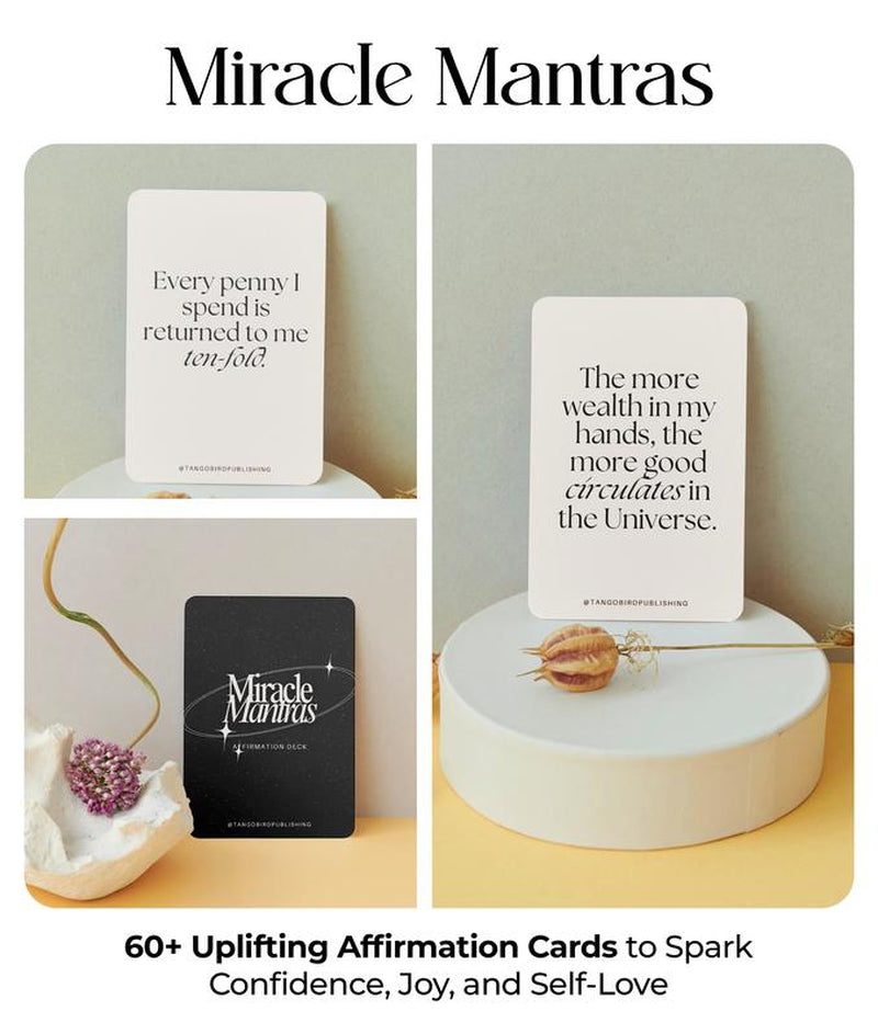 Miracle Mantras Affirmation Deck - 60 Cards for Manifestation and Daily Affirmations